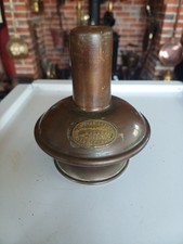 Antique Fountayne L&E 1918 Brass Copper Oil Lamp In Great Condition 5.5 " Tall