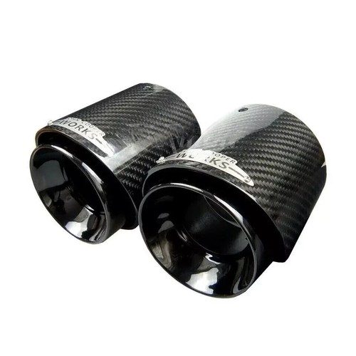 Carbon fibre gloss exhaust - 2x,