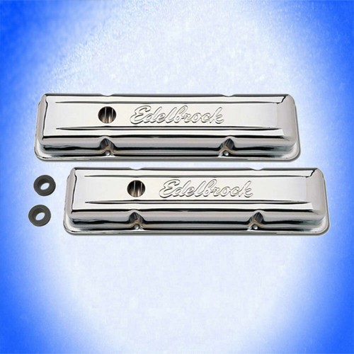 Edelbrock valve cover - edelbrock, chrome