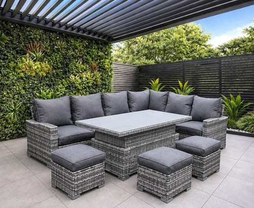 Rattan corner garden furniture - corner,