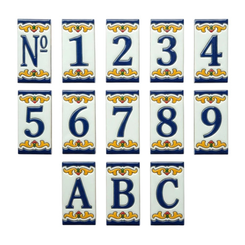 Murcia ceramic house number - ceramic,