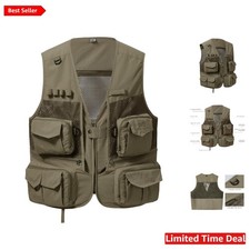Lightweight Khaki Fishing Vest