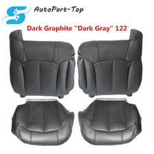 For 1999-2002 Chevy Silverado 1500 2500 LT LS Front Both Side Seat Cover Dk Gray