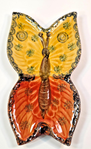 Italian ceramic butterfly wall - ceramic,