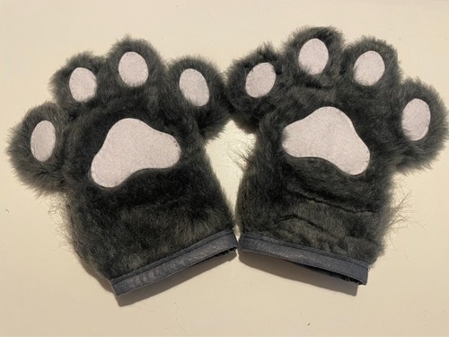 Fursuit hand paws - grey, fun