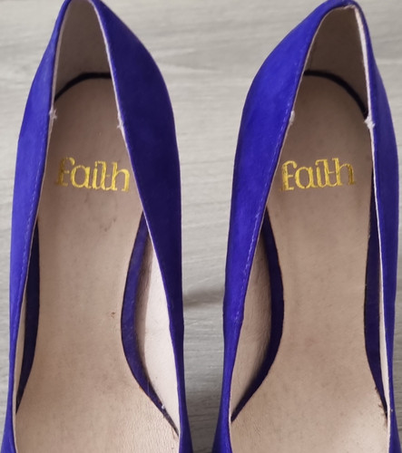 Faith blue suede closed - blue, toe