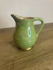 Vintage Govancroft Pottery Green Lustre Iridescent Jug Creamer  Glasgow