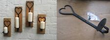 14" HEART hand forged victorian retro Rustic Vintage Candle holder Wall Sconce 