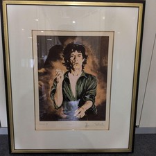 Ronnie Wood "Mick Ⅱ" Screen Print Signed Framed ED185 with COA