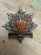 OBSOLETE Northumberland Fire Rescue Brigade Service Enamel Cap Hat Uniform Badge