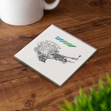 MG Metro 6R4 Glass Coaster Set