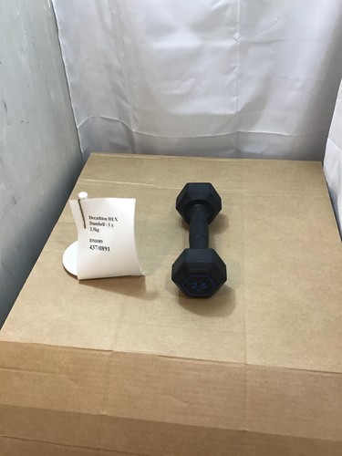 Hex dumbbell 5kg rubber - dumbbell, 2.5kg