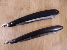 Lot 2 old cabbage cutting razors PUMA and KREMO horn Solingen GERMANY