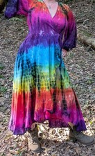 Rainbow tie dye Long Wrap