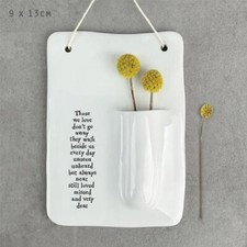 Porcelain wall vase flower - wall,
