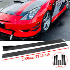 For Toyota Celica GTS T23 Carbon Side Skirts Rocker Panel Extension Splitter Lip
