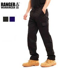 Mens Black Cargo Combat Work
