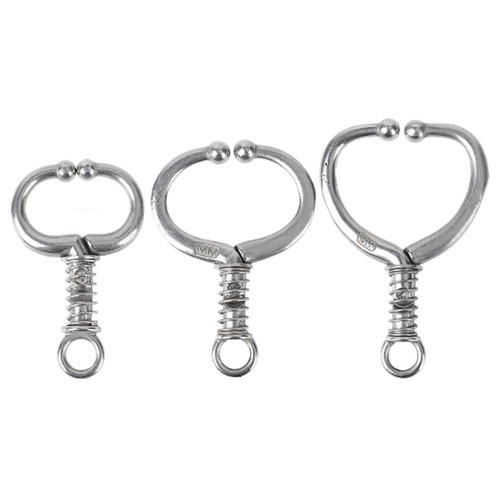 Stainless steel bull nose ring - steel,