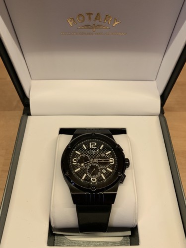 Rotary mens black chronograph - mens,
