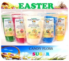 Easter Candy Floss Cotton Sugar EiF Exclusive 5 Bags x 200g (7oz) + 10 sticks