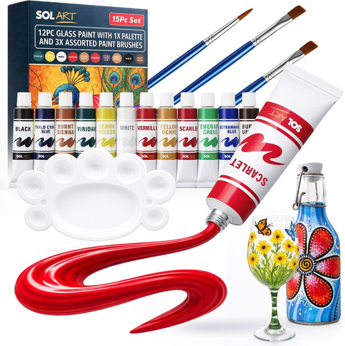 Sol 12pc glass acrylic - sol, paint