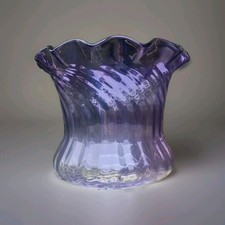 Antique Style Amethyst glass  oil lamp shade