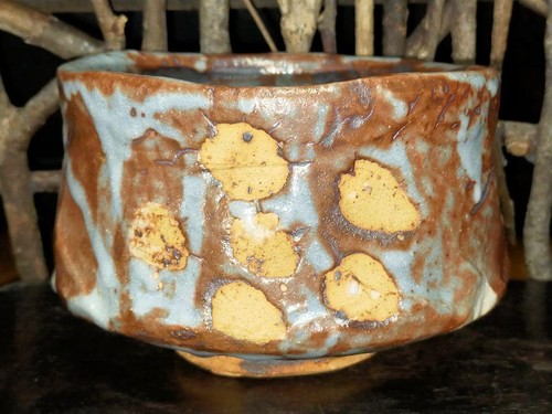 Tea bowl chawan - , nezumi-shino