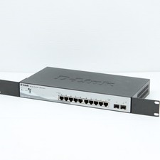 D-Link DGS 1210 10P Web Smart 10 Port PoE Gigabit RJ-45 L2 Network Switch 2x SFP