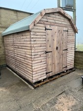 Garden Shed 8x12 Dutch Barn Heavy Duty Loglap Wooden