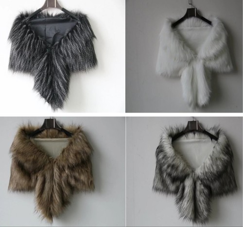 Faux fur stole wrap - uk,