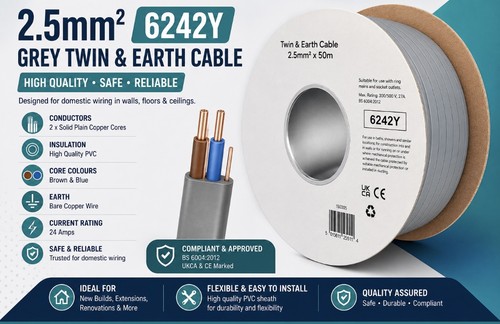 5mm twin earth - twin, cable