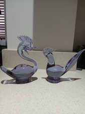 Pair Of Murano Glass Bird