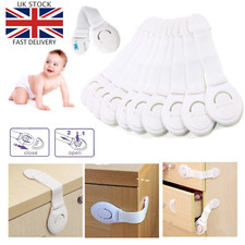 1/5/10x Baby Safety Kid Child Lock Proof Cabinet Cupboard Drawer Fridge Pet Door