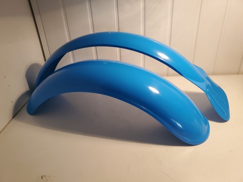 Trials plastic blue mudguards - plastic,