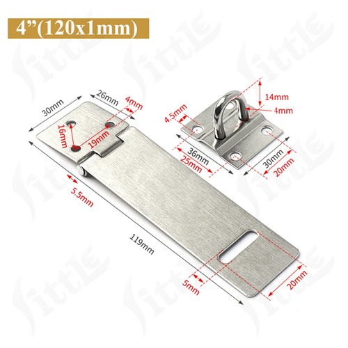 Hasp staple shed bolt latch - hasp,