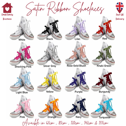 Satin ribbon shoelaces - satin, lo