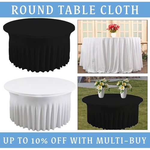 Round spandex ruffled - round,