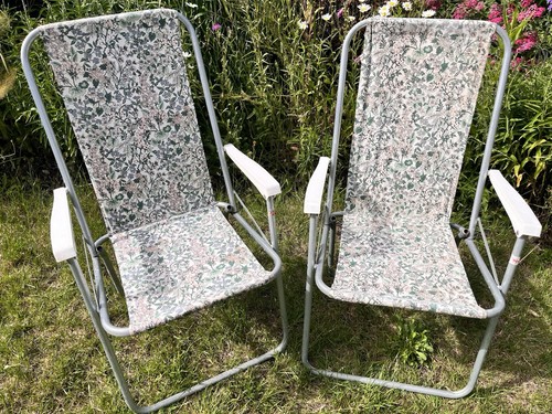 Deck chairs vintage floral - deck,