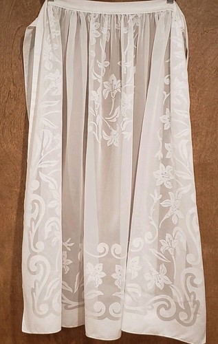 Vintage long white apron - long,