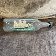 Vintage Folk Art Ship In A