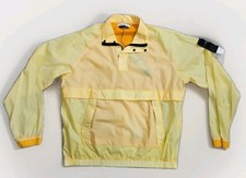 Stone Island Yellow Resin Poplin-TC Pullover Popover Jacket Size Medium
