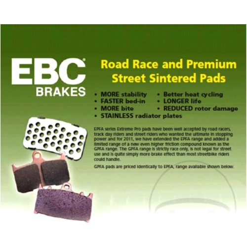 Sintered metal brake pads ebc - sintered,