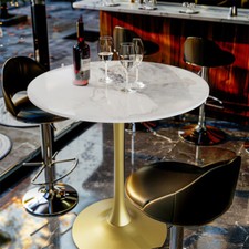 Heavy Duty Marble Round Dining Table Tulip Table Pedestal Base Leisure Bar Table
