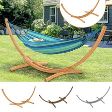 3m Wooden Curved Hammock Stand Universal Fit Garden Picnic Camp Porch Bedroom