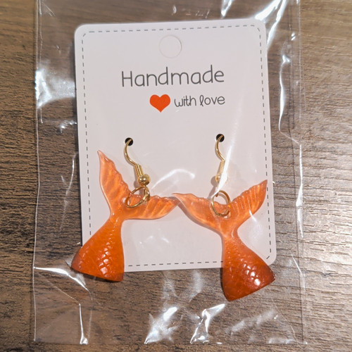 Handmade orange red - red, mermaid