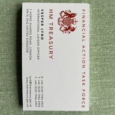 Prop X9 Vesper Lynd - Casino Royale Calling/ Business Cards HM Treasury