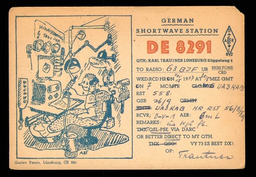 Qsl card radio - qsl, germany