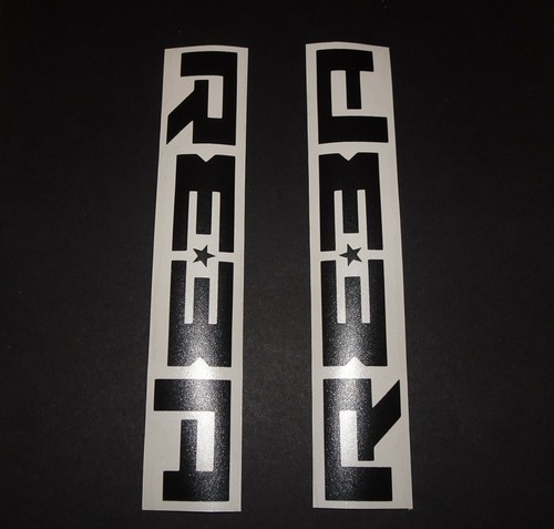 Reba black logo fork decals - reba,