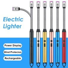 Adjustable Pulse Igniter USB Rechargeable Long Handle Electric Lighter Candle