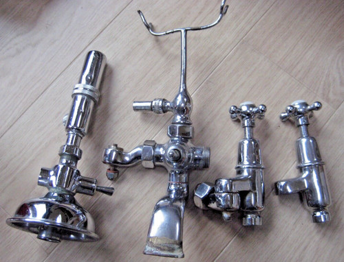 Vintage retro chromed bath - vintage,